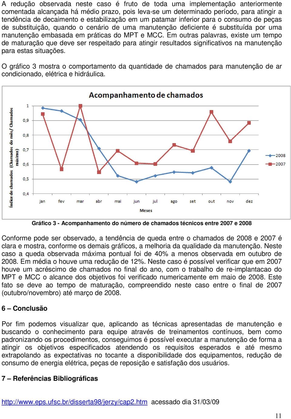 Em outras palavras, existe um tempo de maturação que deve ser respeitado para atingir resultados significativos na manutenção para estas situações.