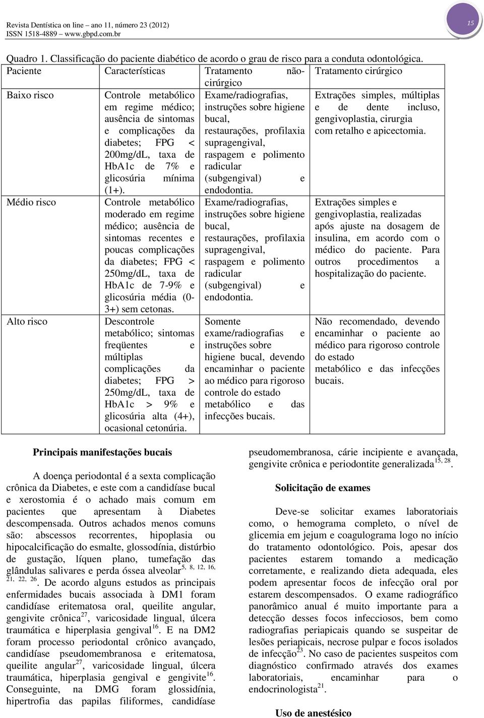 dente incluso, ausência de sintomas e complicações da bucal, restaurações, profilaxia gengivoplastia, cirurgia com retalho e apicectomia.