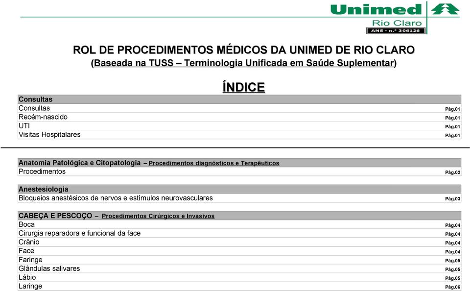 Anatomia Patológica e Citopatologia Procedimentos diagnósticos e Terapêuticos Procedimentos Pág.