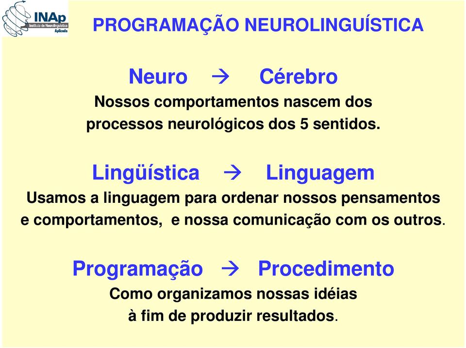 Lingüística Linguagem Usamos a linguagem para ordenar nossos pensamentos e