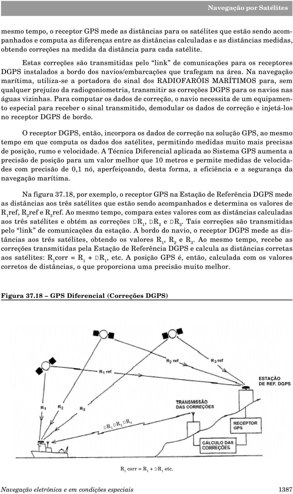 Na navegação marítima, utiliza-se a portadora do sinal dos RADIOFARÓIS MARÍTIMOS para, sem qualquer prejuízo da radiogoniometria, transmitir as correções DGPS para os navios nas águas vizinhas.