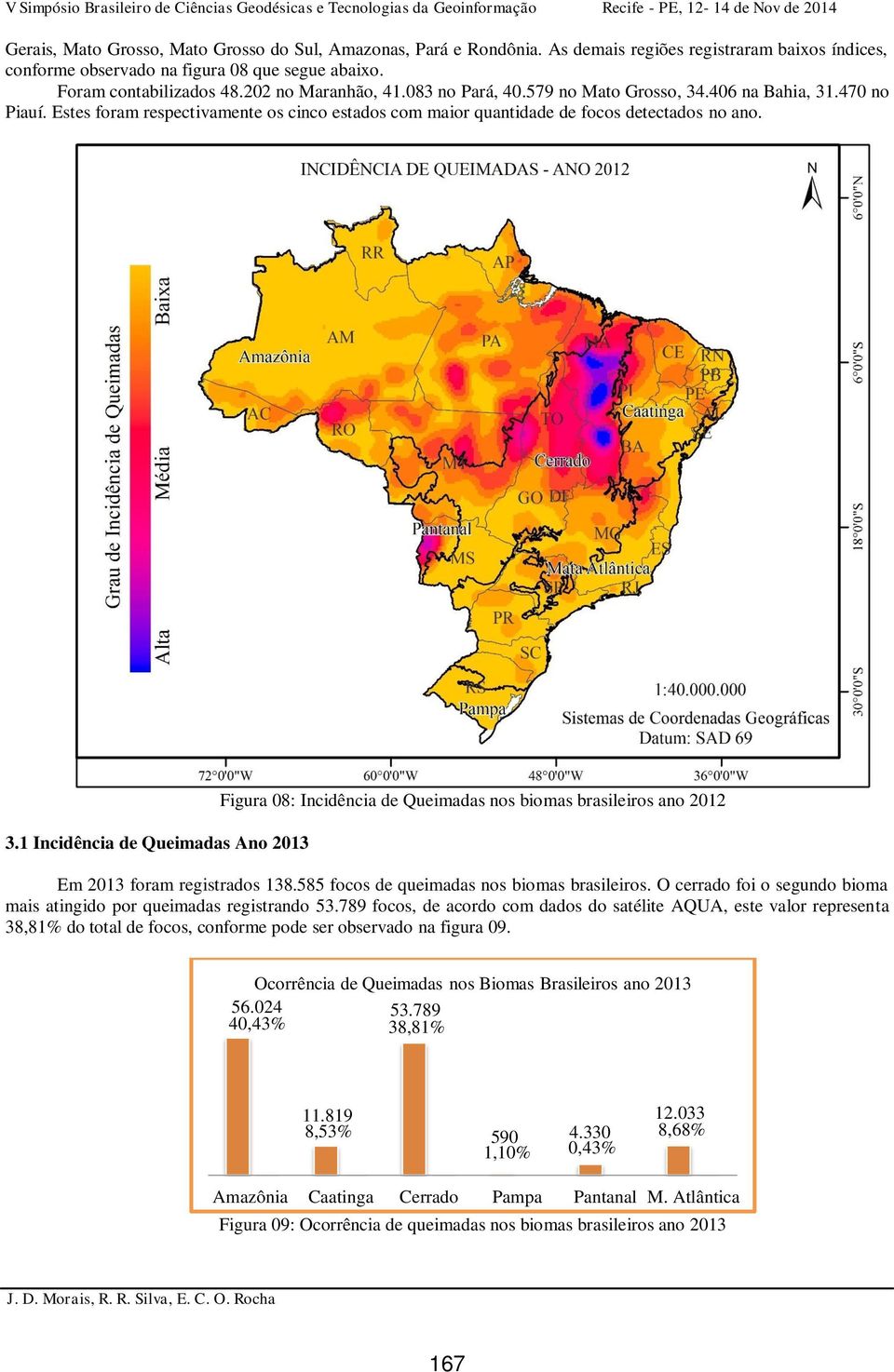 585 focos de queimadas nos biomas brasileiros. O cerrado foi o segundo bioma mais atingido por queimadas registrando 53.