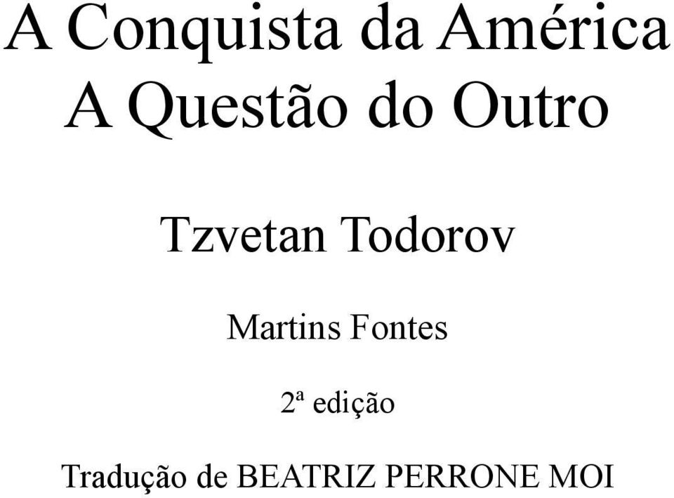 Todorov Martins Fontes 2ª