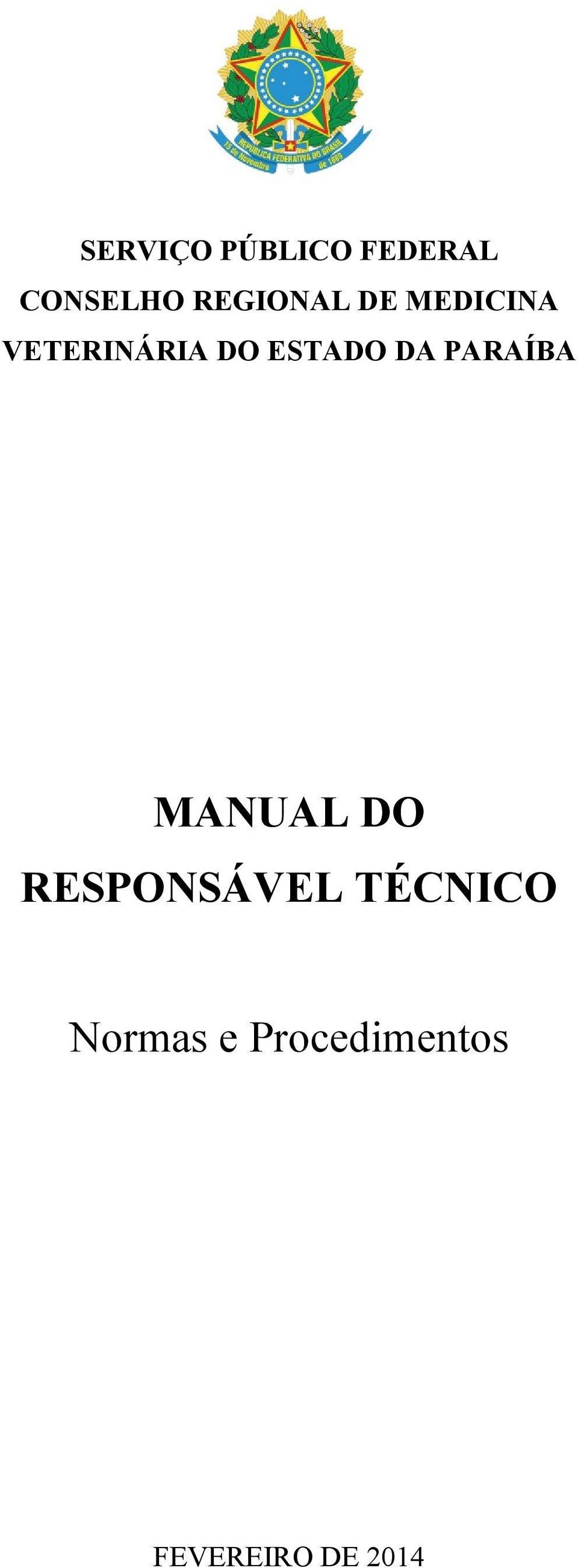 ESTADO DA PARAÍBA MANUAL DO RESPONSÁVEL