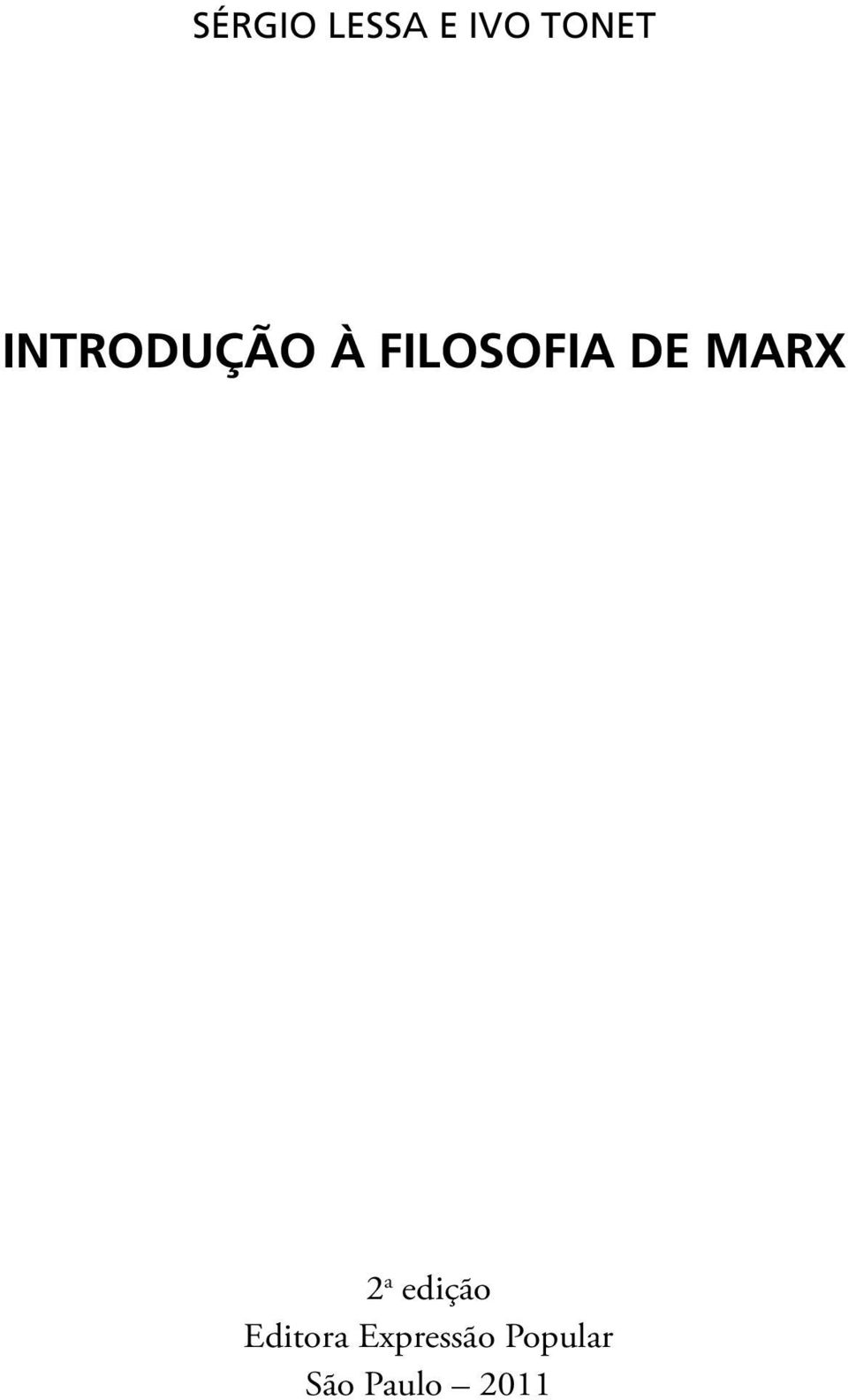 Marx 2 a edição Editora