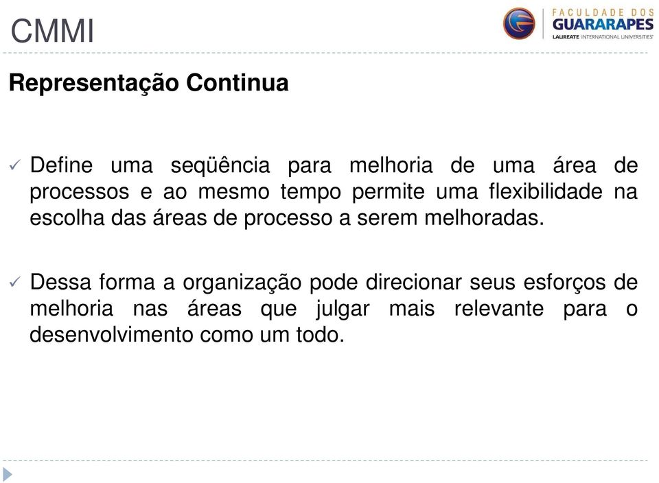 processo a serem melhoradas.