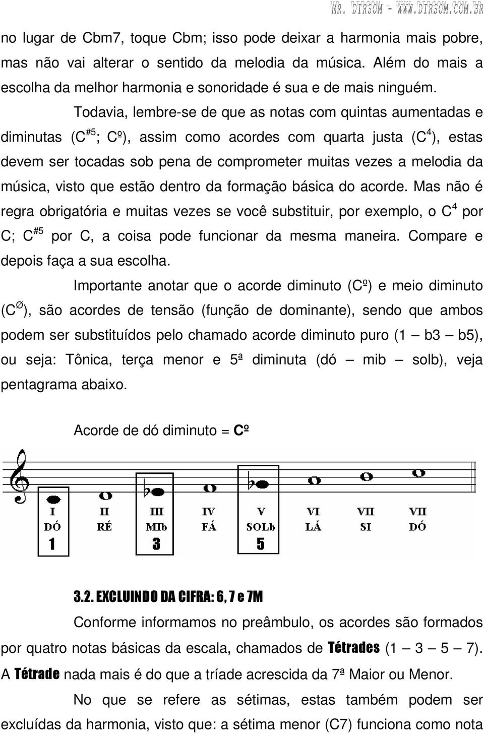 da música, visto que estão dentro da formação básica do acorde.