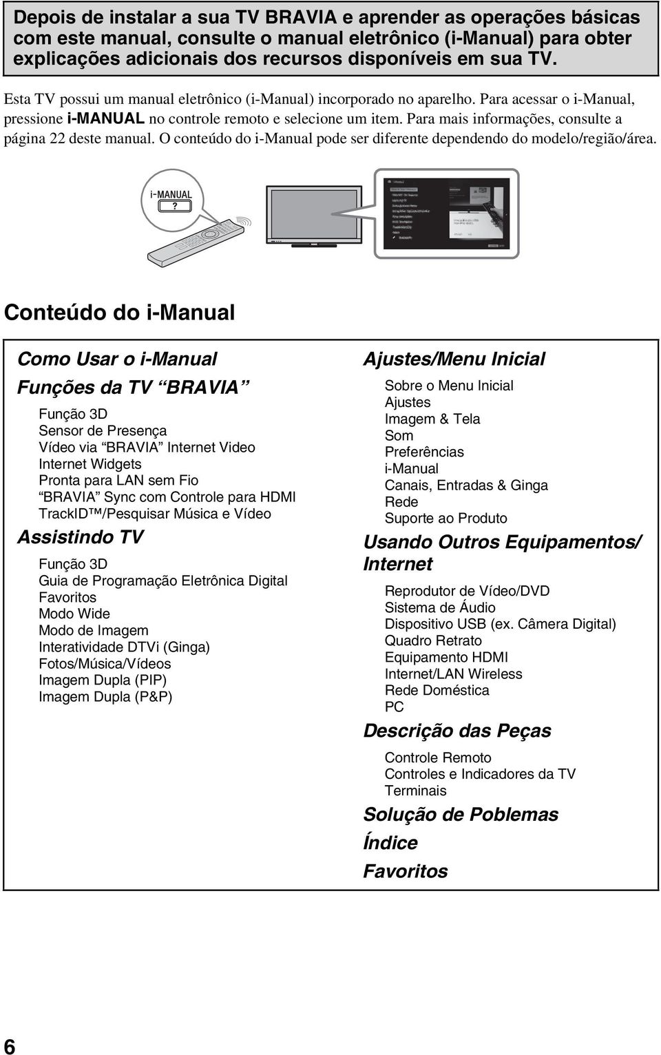 Para mais informações, consulte a página 22 deste manual. O conteúdo do i-manual pode ser diferente dependendo do modelo/região/área.