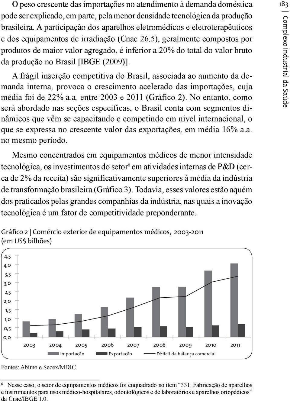 5), geralmente compostos por produtos de maior valor agregado, é inferior a 20% do total do valor bruto da produção no Brasil [IBGE (2009)].