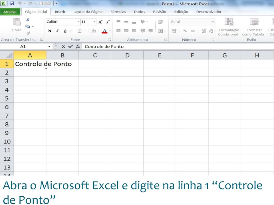 Excel e digite