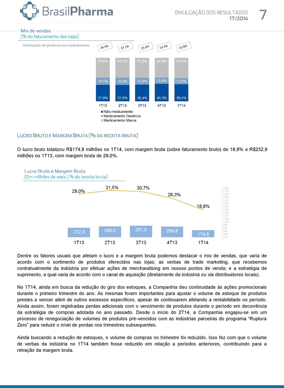 recebemos contratualmente da indústria por efetuar ações de merchandising em nossos pontos de venda; e a estratégia de suprimento, a qual varia de acordo com o canal de aquisição (diretamente da