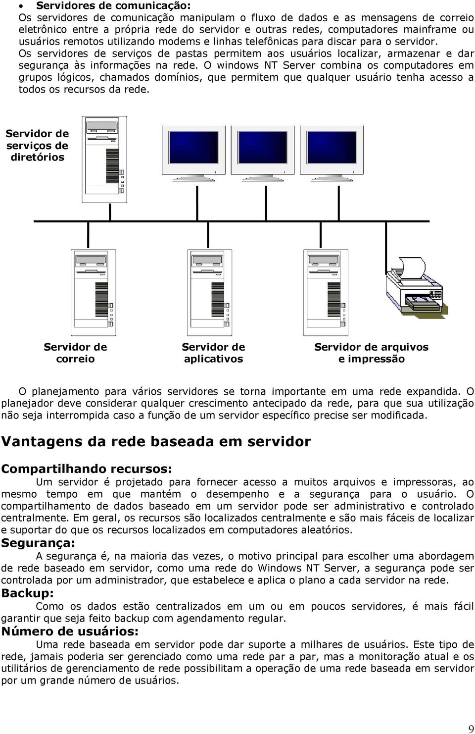 Os servidores de serviços de pastas permitem aos usuários localizar, armazenar e dar segurança às informações na rede.