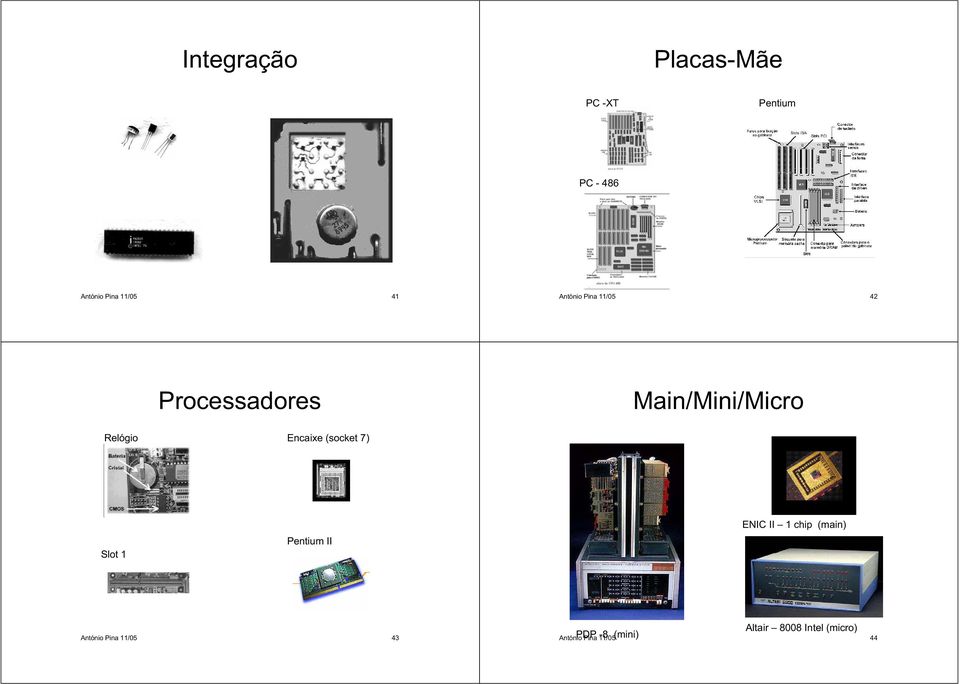 (socket 7) Slot 1 Pentium II ENIC II 1 chip (main) António Pina