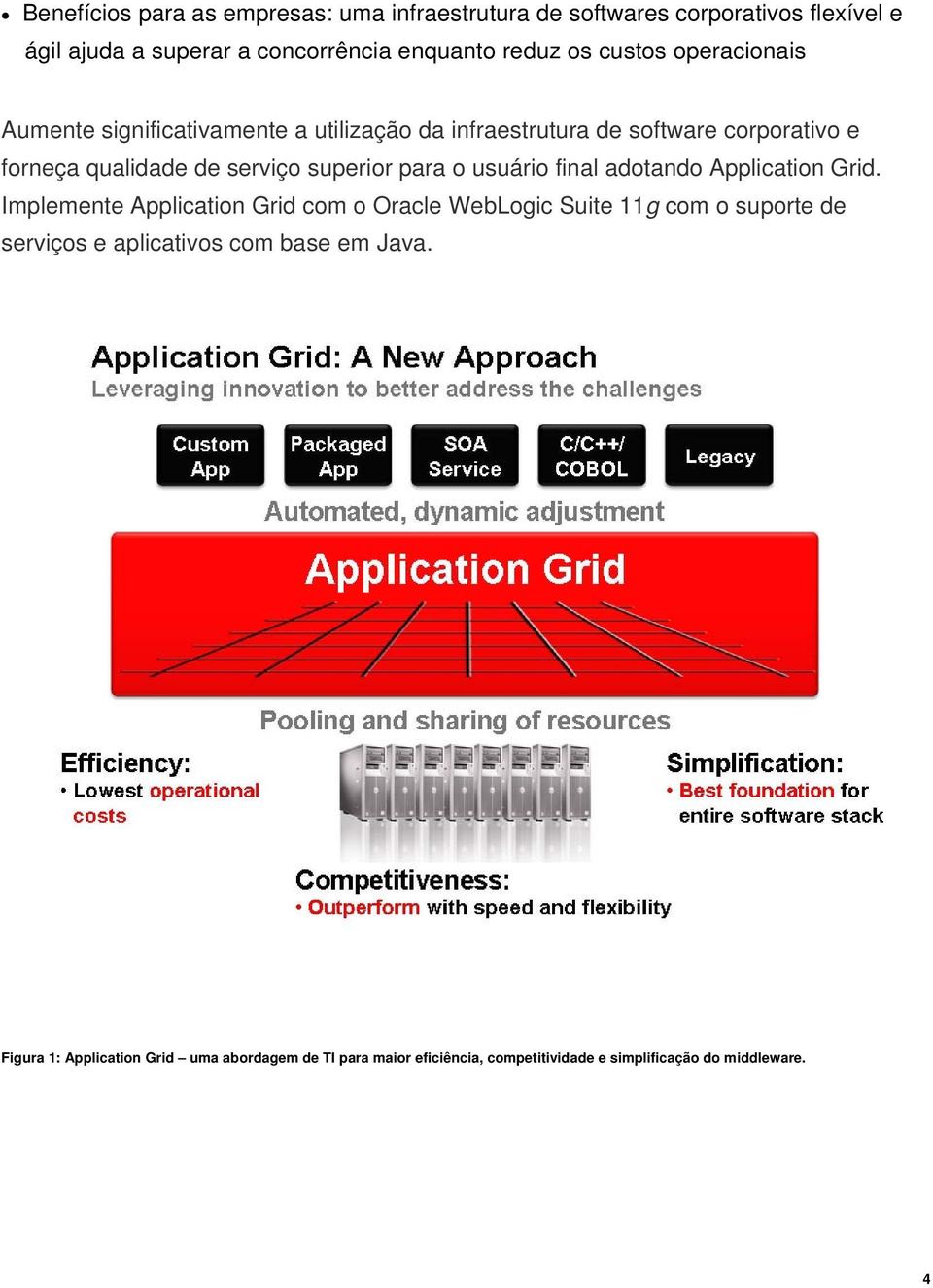 para o usuário final adotando Application Grid.