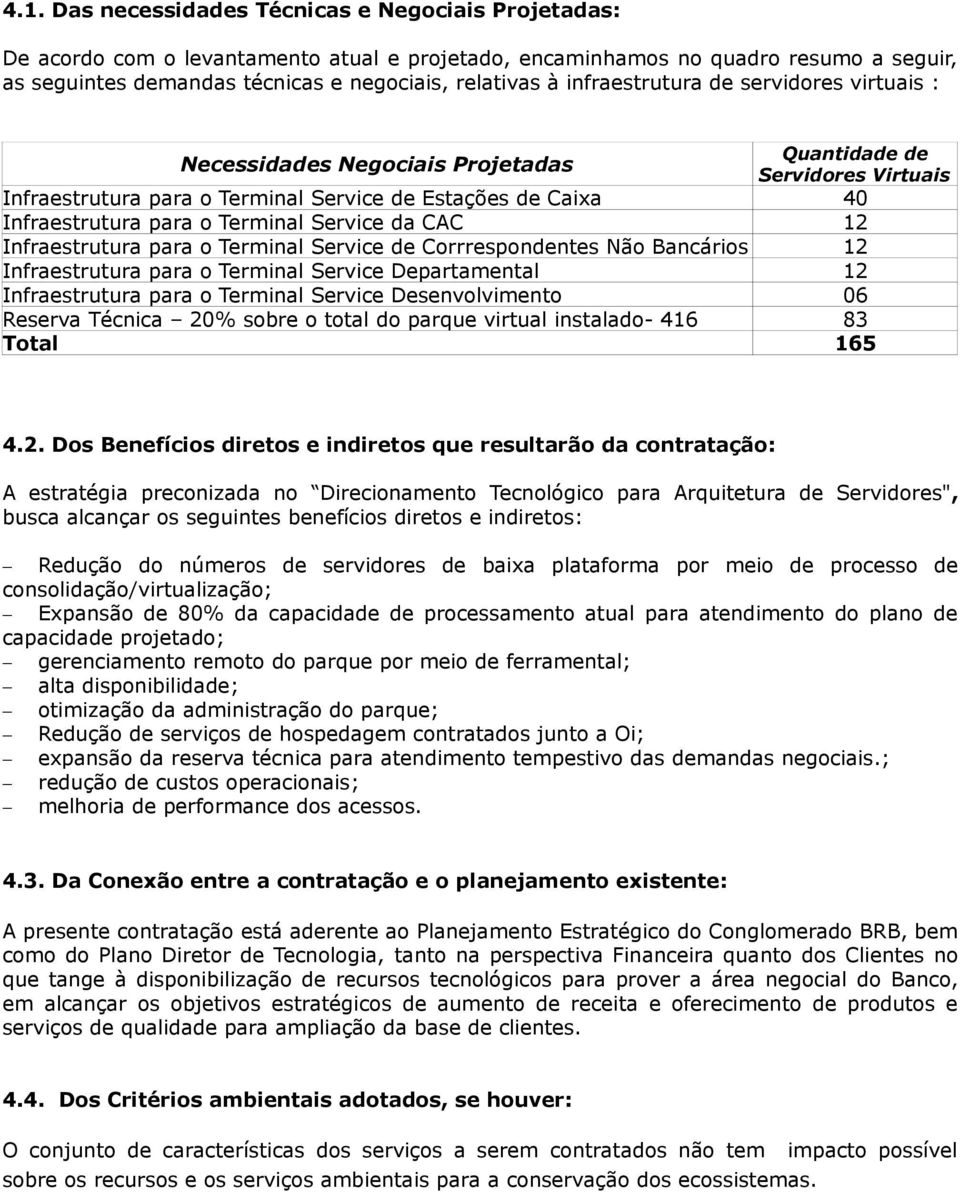 Terminal Service da CAC 12 Infraestrutura para o Terminal Service de Corrrespondentes Não Bancários 12 Infraestrutura para o Terminal Service Departamental 12 Infraestrutura para o Terminal Service