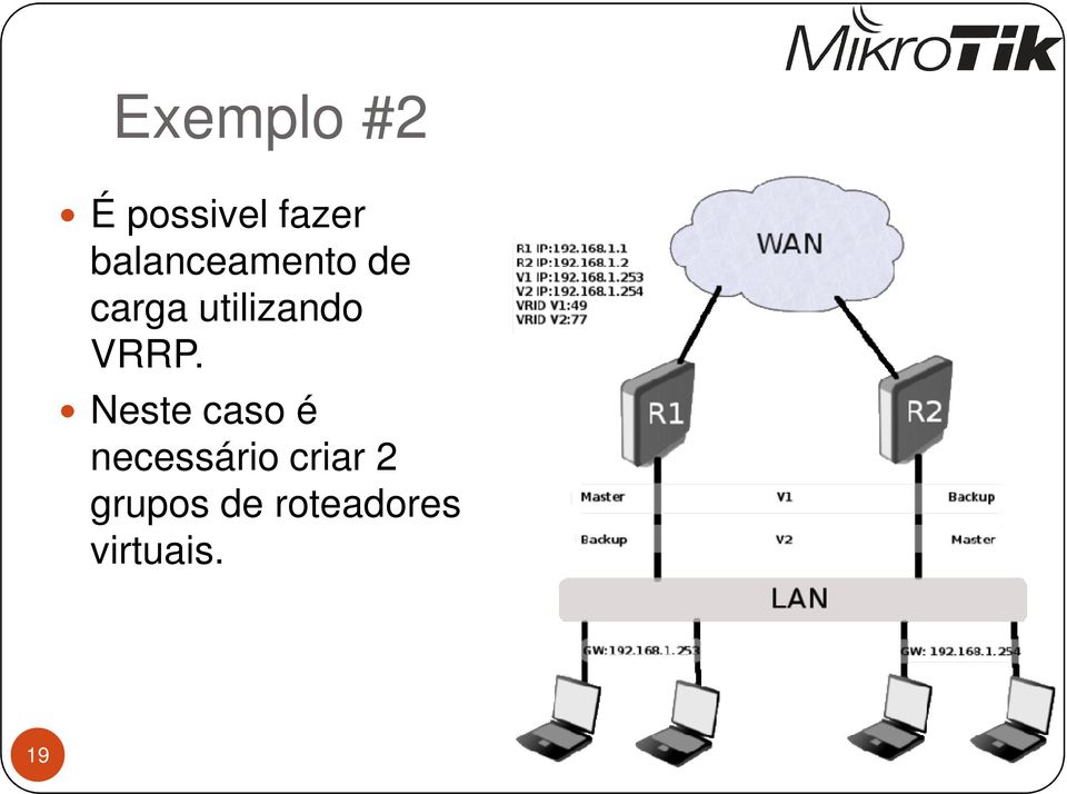 VRRP. Neste caso é necessário