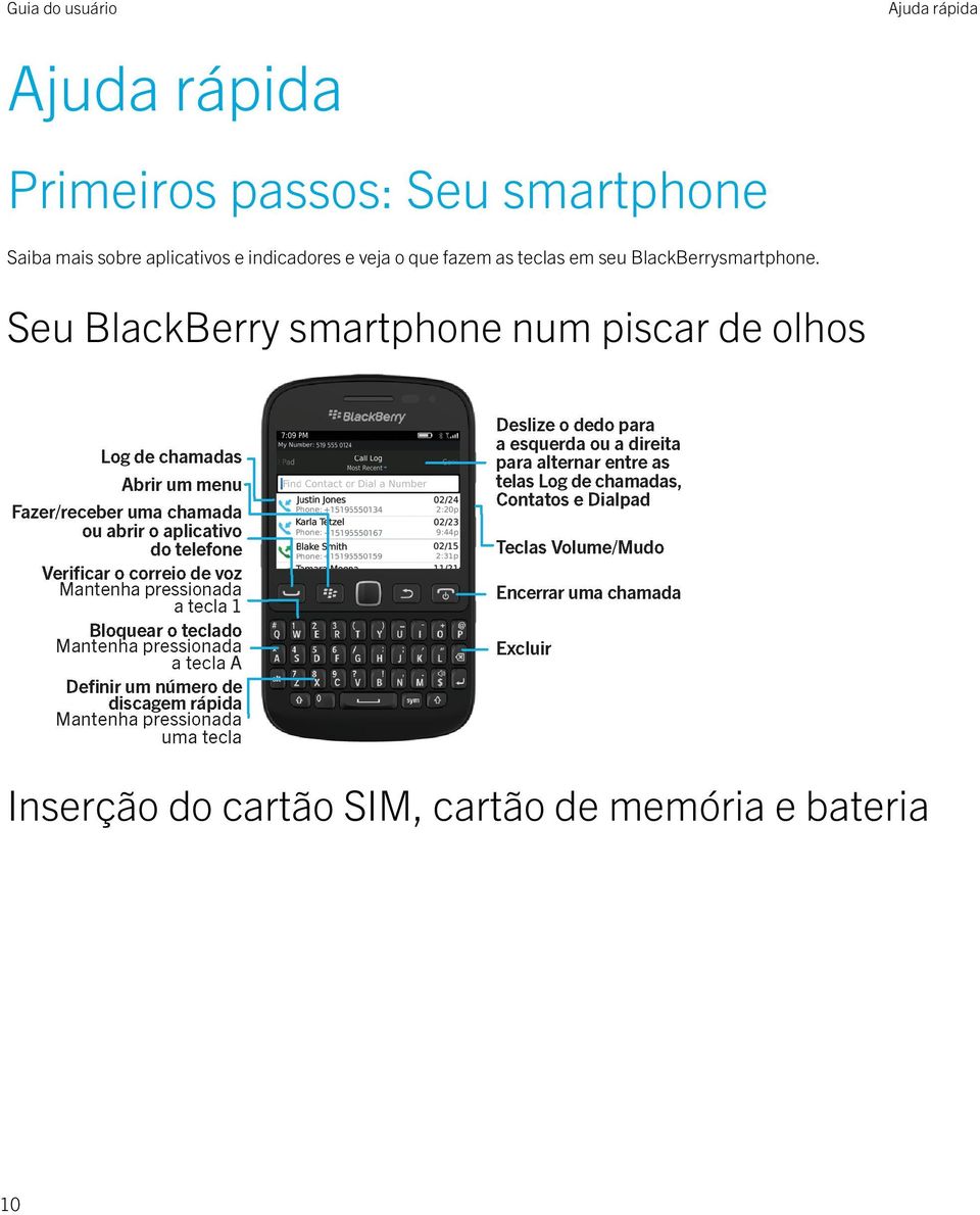 teclas em seu BlackBerrysmartphone.