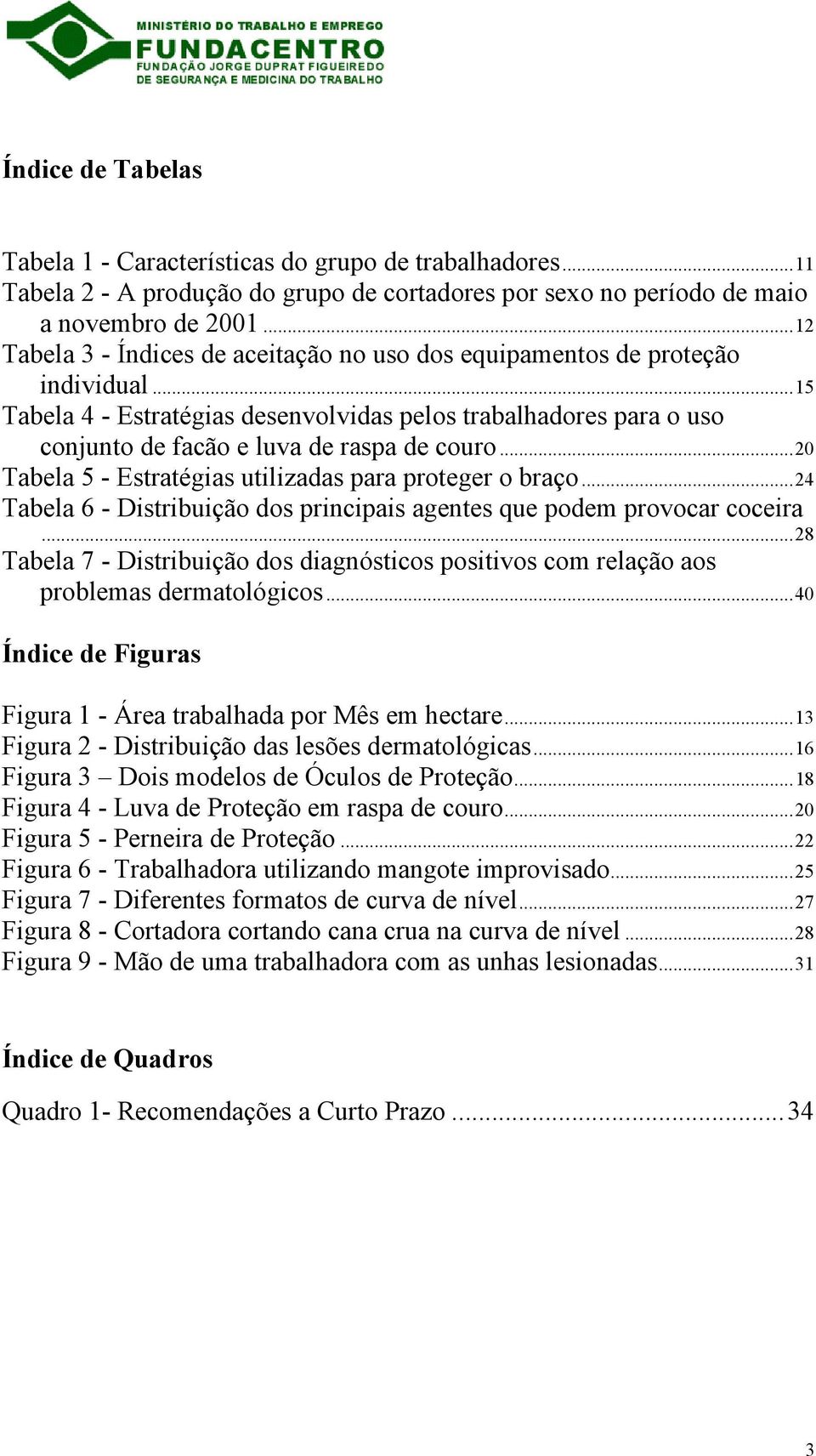 ..20 Tabela 5 - Estratégias utilizadas para proteger o braço...24 Tabela 6 - Distribuição dos principais agentes que podem provocar coceira.