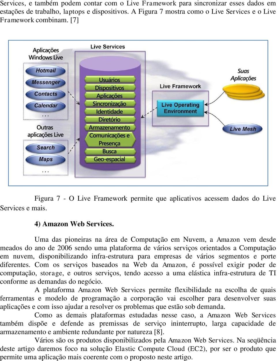 Uma das pioneiras na área de Computação em Nuvem, a Amazon vem desde meados do ano de 2006 sendo uma plataforma de vários serviços orientados a Computação em nuvem, disponibilizando infra-estrutura