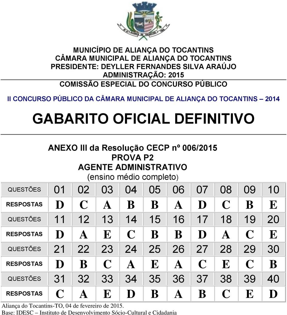 A E C B B D A C E QUESTÕES 21 22 23 24 25 26 27 28 29 30 RESPOSTAS D B C A E A C E C B QUESTÕES 31 32 33 34 35 36 37 38 39 40 RESPOSTAS