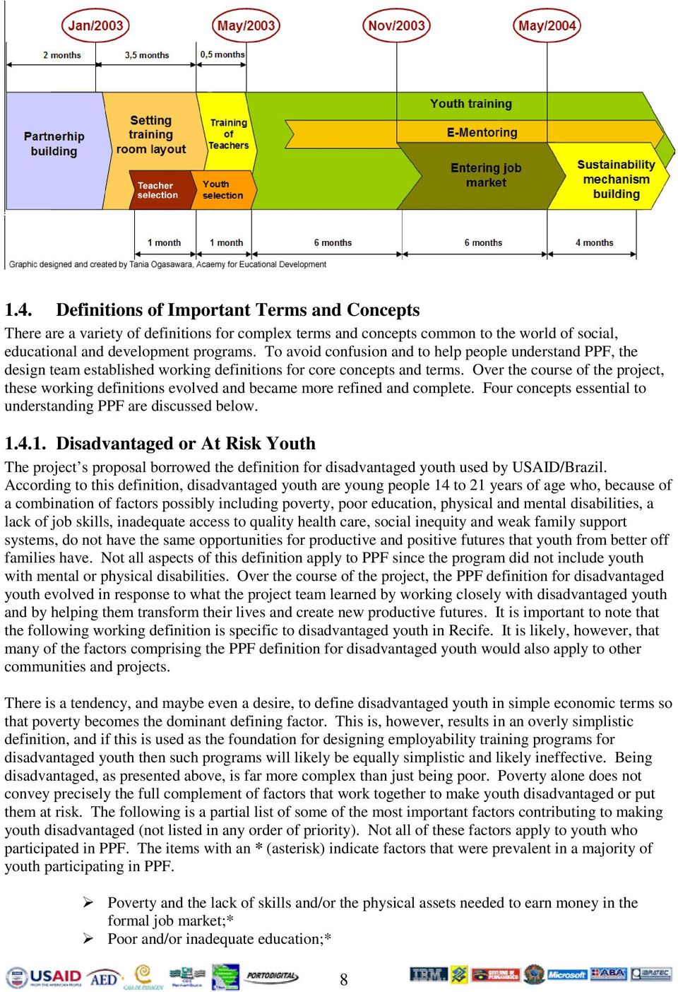 Over the course of the project, these working definitions evolved and became more refined and complete. Four concepts essential to understanding PPF are discussed below. 1.