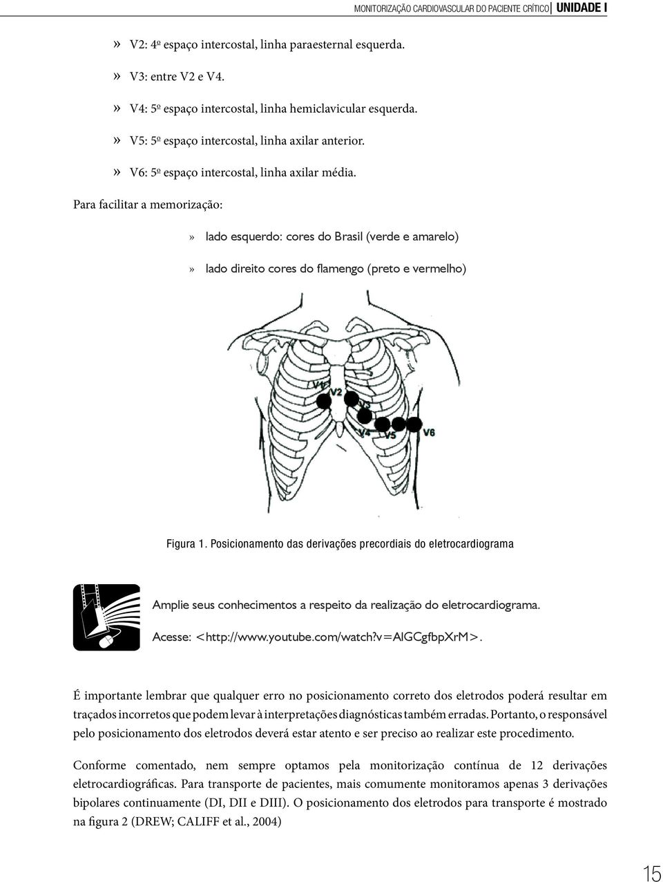 Para facilitar a memorização: lado esquerdo: cores do Brasil (verde e amarelo) lado direito cores do flamengo (preto e vermelho) monitorização cardiovascular do paciente crítico UNIDADE I Figura 1.