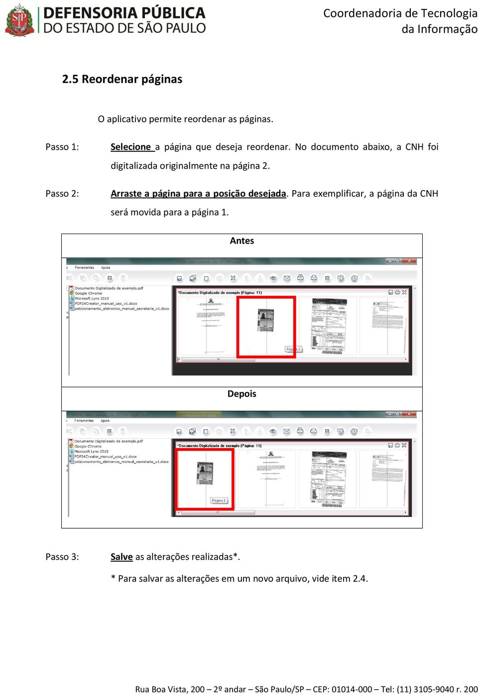 No documento abaixo, a CNH foi digitalizada originalmente na página 2.