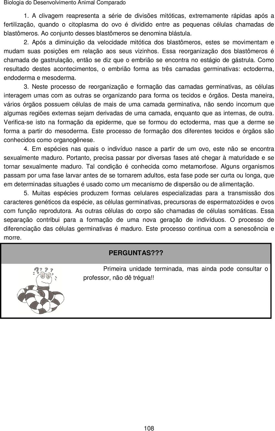 Essa reorganização dos blastômeros é chamada de gastrulação, então se diz que o embrião se encontra no estágio de gástrula.