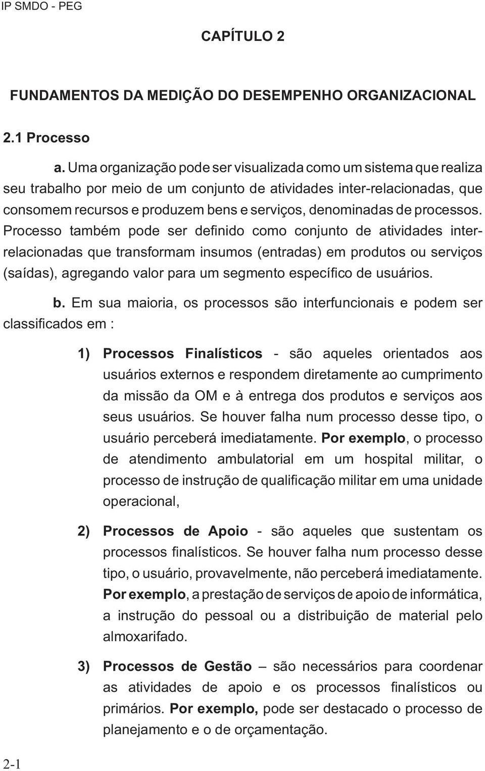 de processos.