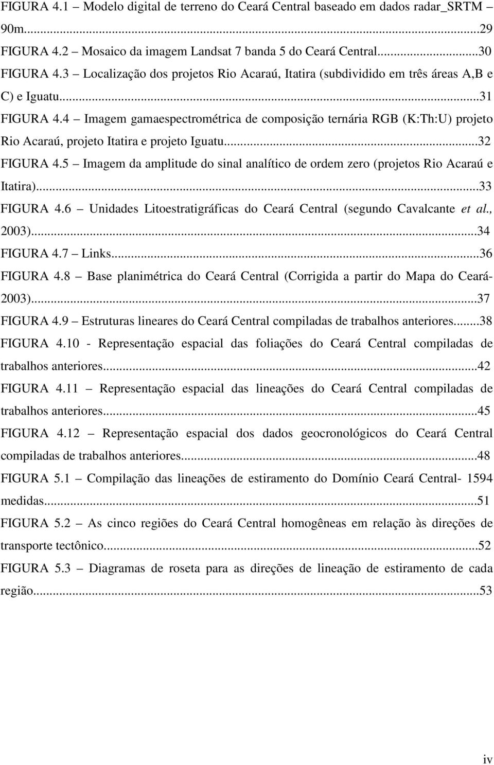 4 Imagem gamaespectrométrica de composição ternária RGB (K:Th:U) projeto Rio Acaraú, projeto Itatira e projeto Iguatu...32 FIGURA 4.