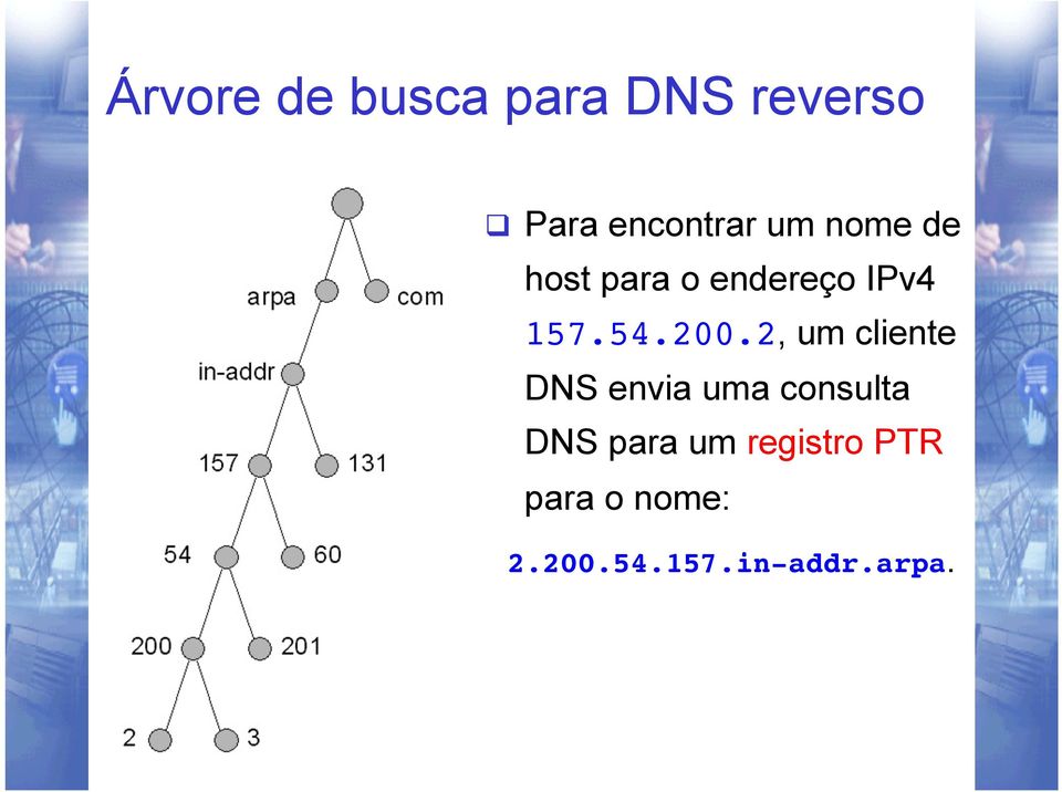 2, um cliente DNS envia uma consulta DNS para um