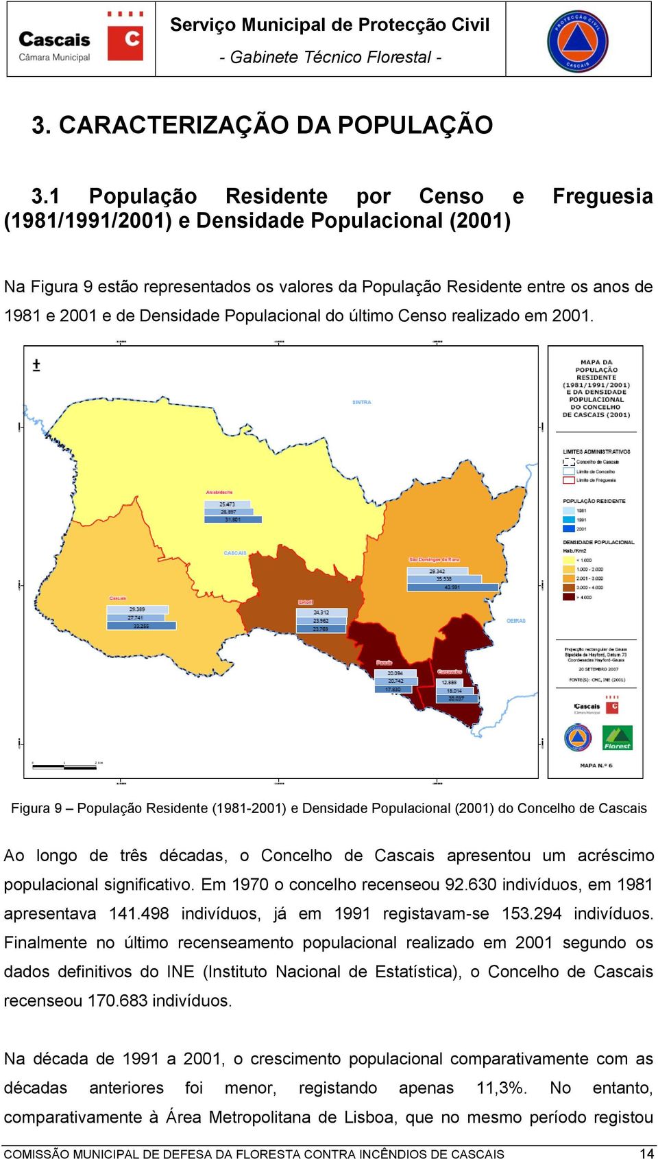 Populacional do último Censo realizado em 21.