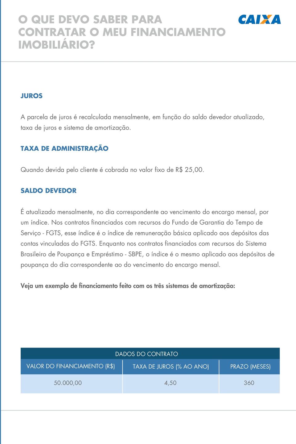 Nos contratos financiados com recursos do Fundo de Garantia do Tempo de Serviço - FGTS, esse índice é o índice de remuneração básica aplicado aos depósitos das contas vinculadas do FGTS.