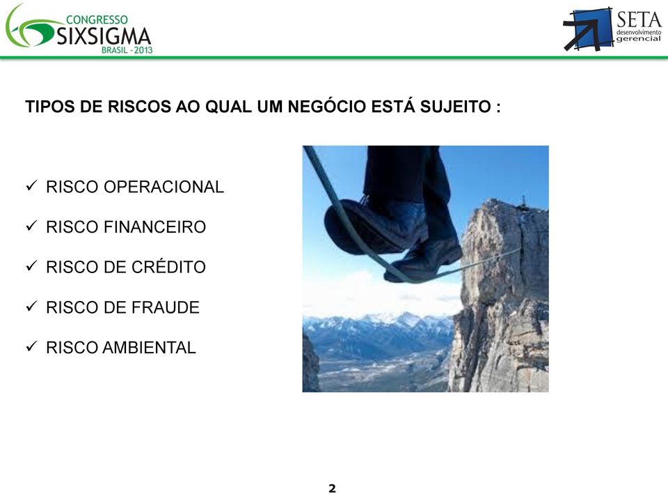 OPERACIONAL RISCO FINANCEIRO