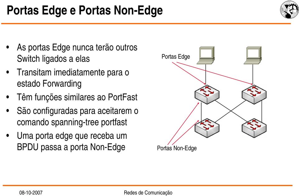 ao PortFast São configuradas para aceitarem o comando spanning-tree portfast