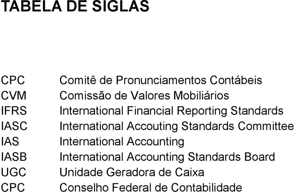 Standards International Accouting Standards Committee International Accounting