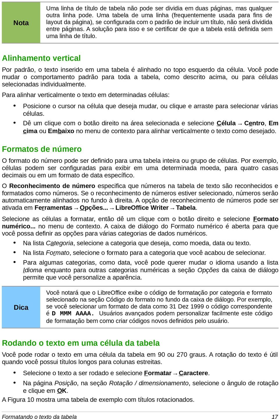 A solução para isso e se certificar de que a tabela está definida sem uma linha de título. Alinhamento vertical Por padrão, o texto inserido em uma tabela é alinhado no topo esquerdo da célula.