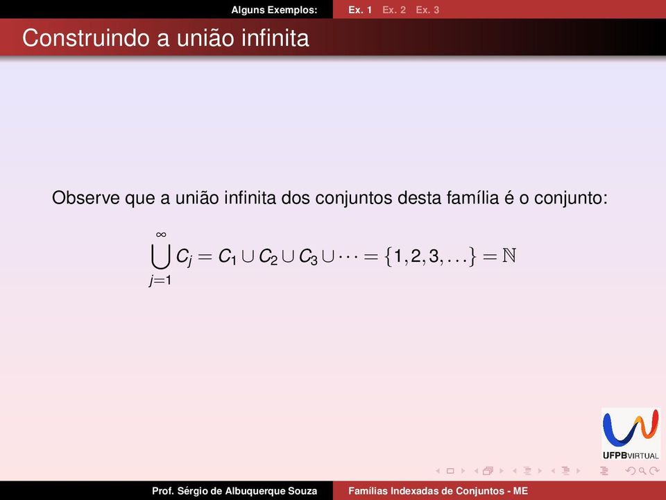 união infinita dos conjuntos desta