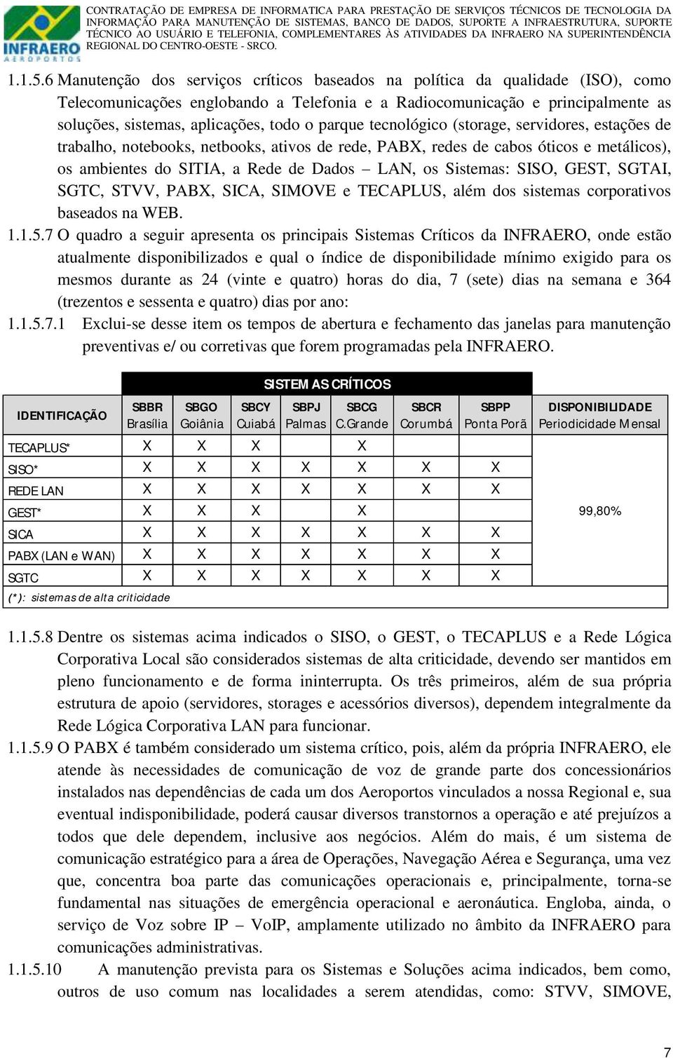 o parque tecnológico (storage, servidores, estações de trabalho, notebooks, netbooks, ativos de rede, PABX, redes de cabos óticos e metálicos), os ambientes do SITIA, a Rede de Dados LAN, os