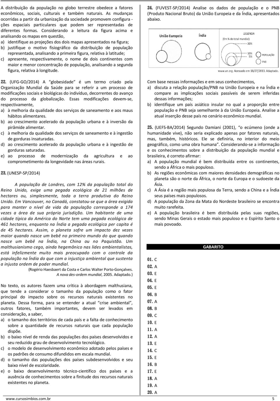 Considerando a leitura da figura acima e analisando os mapas em questão, a) identifique as projeções dos dois mapas apresentados na figura; b) justifique o motivo fisiográfico da distribuição de