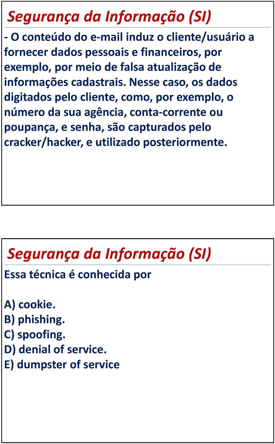 Nesse caso, os dados digitados pelo cliente, como, por exemplo, o número da sua agência, conta-corrente ou