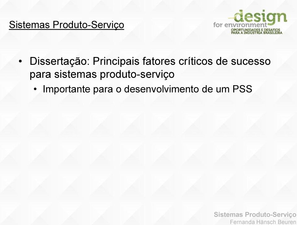 sistemas produto-serviço