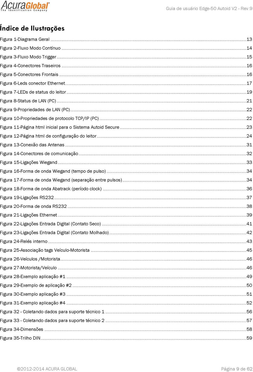 .. 22 Figura 10-Propriedades de protocolo TCP/IP (PC)... 22 Figura 11-Página html inicial para o Sistema Autoid Secure... 23 Figura 12-Página html de configuração do leitor.