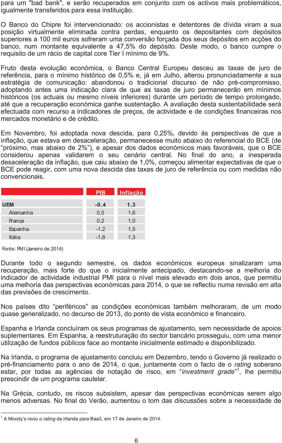 euros sofreram uma conversão forçada dos seus depósitos em acções do banco, num montante equivalente a 47,5% do depósito.