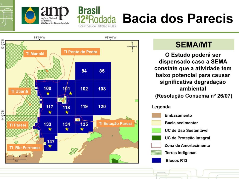 significativa degradação ambiental (Resolução Consema nº 26/07) Embasamento TI Paresi TI Rio