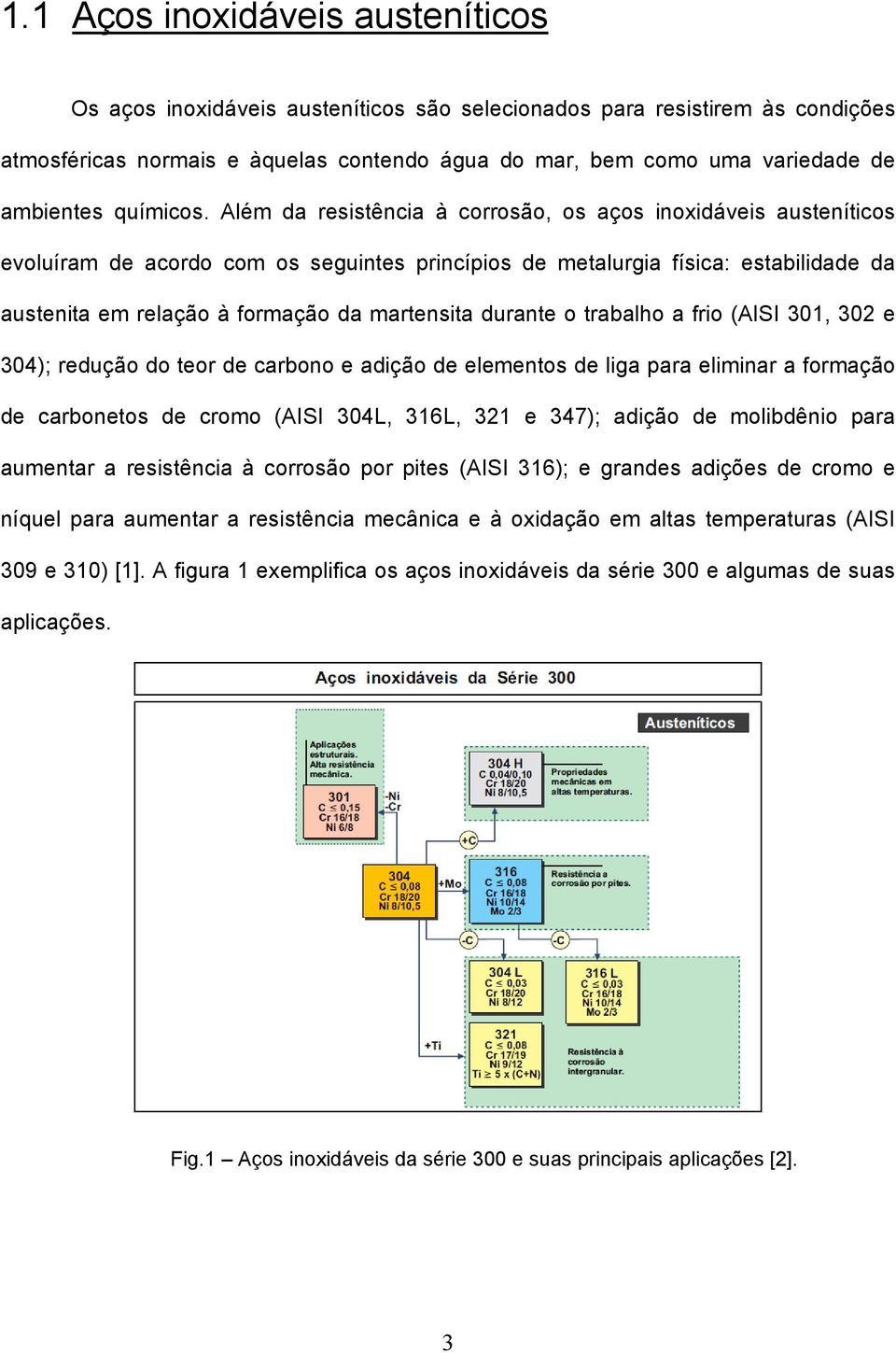 Além da resistência à corrosão, os aços inoxidáveis austeníticos evoluíram de acordo com os seguintes princípios de metalurgia física: estabilidade da austenita em relação à formação da martensita