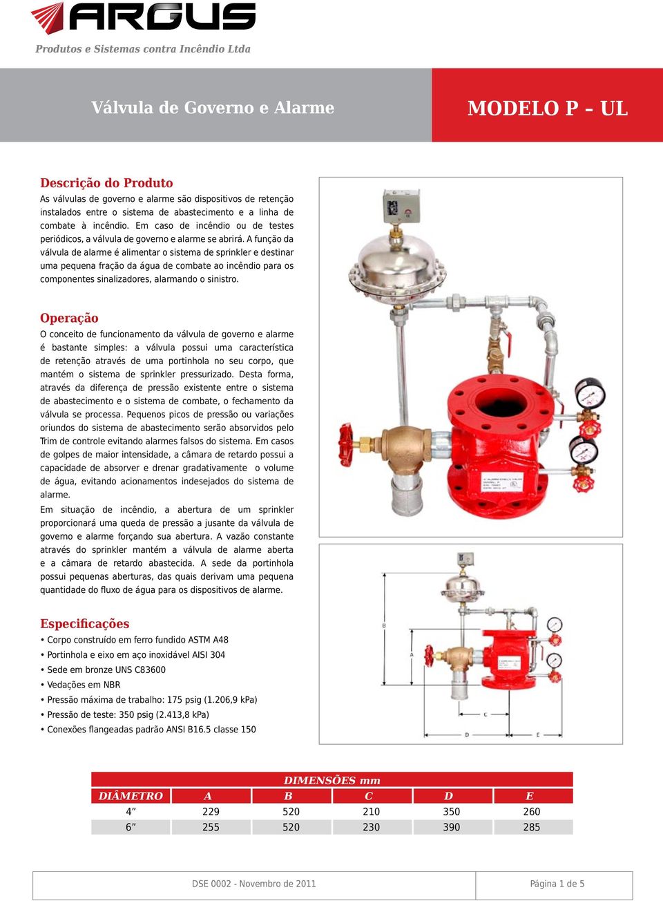 A função da válvula de alarme é alimentar o sistema de sprinkler e destinar uma pequena fração da água de combate ao incêndio para os componentes sinalizadores, alarmando o sinistro.