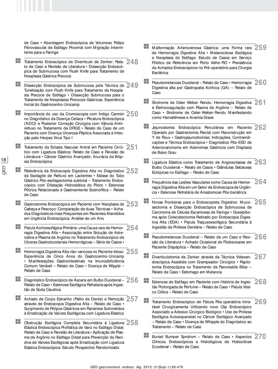 para Tratamento da Neoplasia Precoce de Esôfago Dissecção Submucosa para o Tratamento de Neoplasias Precoces Gástricas.