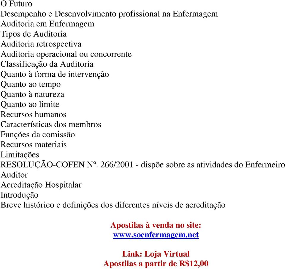 membros Funções da comissão Recursos materiais Limitações RESOLUÇÃO-COFEN Nº.