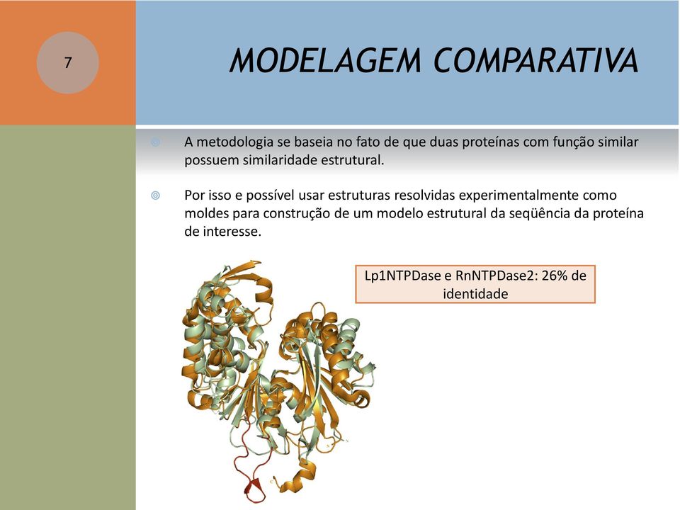 Por isso e possível usar estruturas resolvidas experimentalmente como moldes